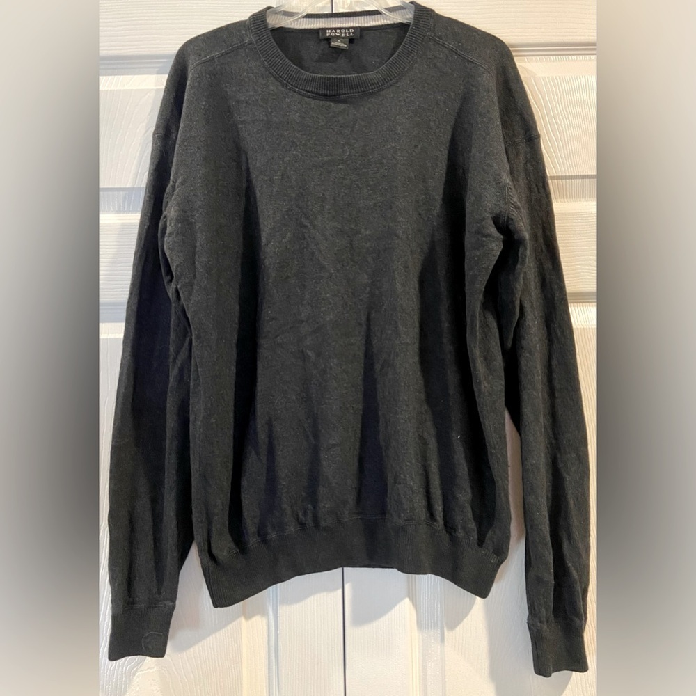 Harold Powell Silk Cashmere Sweater Gray X-Large